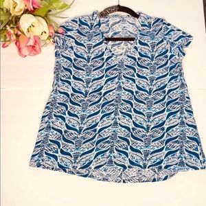 Lilly Pulitzer Blue top cotton spandex
